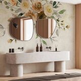  Foto tapeta - Summer bloom - retro floral motif with flowers and leaves with patterns 100x70 | shoptok.hr