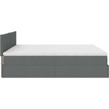  Otomanski krevet s madracem tamnosivi 160x200cm od tkanine | shoptok.hr