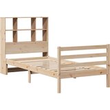 vidaXL Knjižna postelja brez vzmetnice 100x200 cm trdna borovina | Shoptok.si
