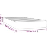  Madrac s džepičastim oprugama srednje tvrdoće svjetlosivi 80x200x20cm tkanina | shoptok.hr