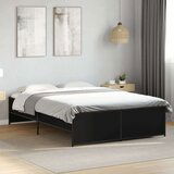  Okvir kreveta crni 120 x 200 cm od konstruiranog drvo i metal | shoptok.hr