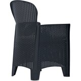  3-dijelni bistro set od plastike s izgledom ratana antracit | Eponuda.com
