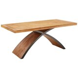 Bessagi Home jedilna miza laurien, masiven bor, jeklo | Shoptok.si
