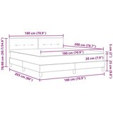  Postelja na vzmet z vzmetnico Svetlo siva Super King Velur, (22051518) | Shoptok.si