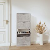 The Living Store Omarica za čevlje betonsko siva 59x17x150 cm inženirski les - Omarica Za Čevlje, (21434913) Cene