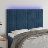  The Living Store LED posteljno vzglavje temno modro 144x5x118/128 cm žamet - LED Vzglavje, (21487968) | Shoptok.si
