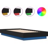  The Living Store Posteljni okvir z LED lučkami črn 75x190 cm - Posteljni Okvir, (21502722) | Shoptok.si