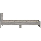  Okvir za krevet s uzglavljem siva boja hrasta 90x190 cm drveni | shoptok.hr