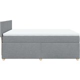  Krevet s oprugama i madracem svjetlosivi 140x190 cm od tkanine | shoptok.hr