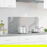 vidaXL Kuhinjska obloga Svetlosiva Kaljeno staklo 90 x 40 x 0.6 cm | shoptok.hr