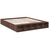 vidaXL Posteljni okvir rjav hrast 200x200 cm inženirski les, (21215947) Cene