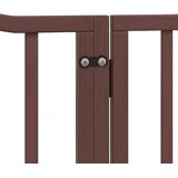 vidaXL Ograda za pse z vrati zložljiva 6 panelov rjava 480 cm les | Shoptok.si