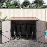  Drvarnica za bicikle 3 pcs Smeđa 216 x 207 x 158 cm Metal | Eponuda.com