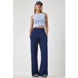  Women's Navy Blue High Waist Scuba Palazzo Trousers Cijene