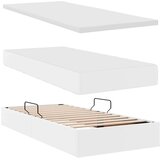 Krevet s madracem i skladištem Bijelo 90 x 200 cm Lažna koža | shoptok.hr