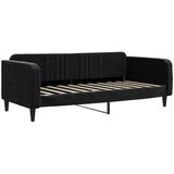  Dnevni krevet na razvlačenje s ladicama crni 90 x 190 cm baršun | shoptok.hr