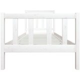 Posteljni okvir bel iz trdnega lesa 90x200 cm, (20645830) | Shoptok.si