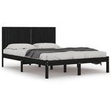 Furnova Posteljni okvir črn iz trdne borovine 200x200 cm, (21940117) | Shoptok.si
