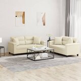  2-dijelni set sofa s jastucima krem od umjetne kože | shoptok.hr