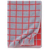 Jotex Rdeča/svetlo modra bombažna brisača 50x70 cm Grid – | Shoptok.si
