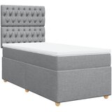 vidaXL Okvir kreveta s oprugama i madrac svjetlosivi 80x200cm tkanina | shoptok.hr