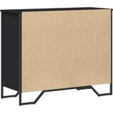  Komoda crna 91x35,5x74,5 cm od konstruiranog drva | shoptok.hr