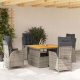 5-dijelni vrtni blagovaonski set sivi od poliratana | shoptok.hr