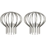  Zaštita od lišća za žljeb 2 pcs Srebrno 75 mm Nehrđajući čelik - 75 mm 2 | shoptok.hr