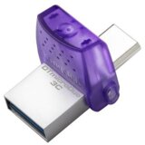 Kingston Technology DataTraveler microDuo 3C USB izbrisivi memorijski pogon 64 GB USB Type-A / USB Type-C 3.2 Gen 1 (3.1 Gen 1) Ljubičasto, Nehrđajući čelik | shoptok.hr