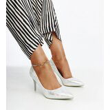 Gemre Silver metallic stilettos with leather insole Paume | shoptok.hr