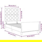 vidaXL Krevet Svjetlosiva 90x190 cm Baršun | shoptok.hr