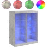  Komoda s LED svjetlima siva boja betona 81x37x100 cm | shoptok.hr