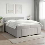  LED okvir za krevet s madracem Svjetlosiva 200 x 200 cm Tkanina | shoptok.hr
