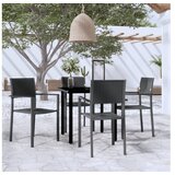  5-dijelni vrtni blagovaonski set crni | shoptok.hr