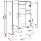  Highboard Crni hrast 70 x 31 x 115 cm Konstruirano drvo | Eponuda.ba