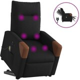 Maison Chic Električni masažni naslanjač - Relax naslanjač s funkcijo vstajanja črn, (22042578) | Shoptok.si