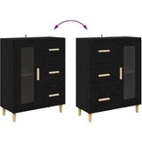 vidaXL Highboard Zidne s ladicama 2 pcs Crni hrast Konstruirano drvo | shoptok.hr