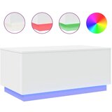 Maison Chic Klubska mizica - kavna mizica - Nizka mizica z LED lučkami bela 90x50x40 cm, (21752334) Cene