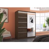 ADRK Drsna omara z ogledalom in LED osvetlitvijo LIMBO 150 - OKOLADA | Shoptok.si