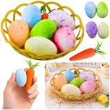  Easter Decorations In Basket Eggs Carrot Colorful 7pcs Cene
