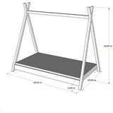  Drveni dječji krevet Tipi - sivi - 200x90 cm | shoptok.hr