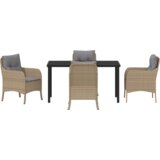  Set od 5 Vrtnih Stolova s Jastučićima Bež Poli Ratan | shoptok.hr