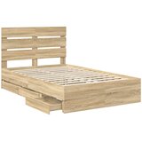 Krevetna konstrukcija s ladicama Sonoma hrast 120 x 190 cm | shoptok.hr