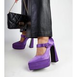 Gemre Purple block heel pumps Mikea | shoptok.hr
