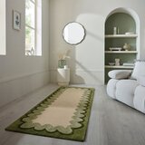 Flair Rugs Zelen/v naravni barvi ročno tkan volnen tekač 80x230 cm Wiggle Wool – | Shoptok.si