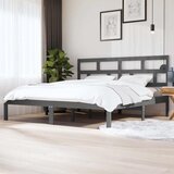 Okvir za krevet od masivne borovine sivi 200 x 200 cm | shoptok.hr