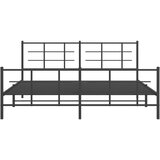 vidaXL Metalni okvir kreveta uzglavlje i podnožje crni 183x213 cm | shoptok.hr