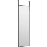  Ogledalo za vrata črno 30x100 cm steklo in aluminij, (20919449) | Shoptok.si