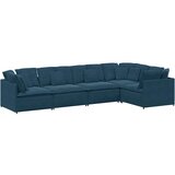  Modularna sofa s jastucima, plava baršunasta | Eponuda.com