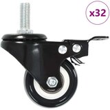 vidaXL Gibljiva kolesa z zavorami 32 kosov 50 mm | Shoptok.si